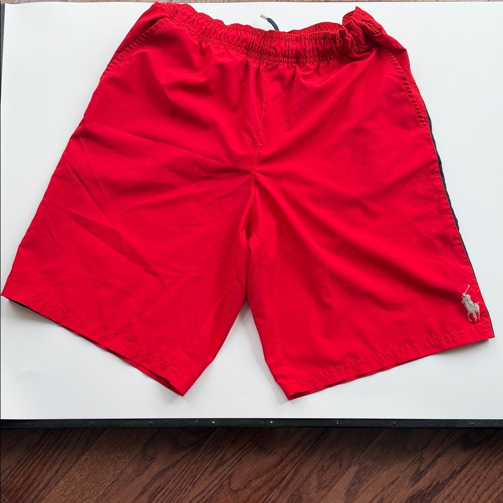 Polo Ralph Lauren Red Swim Trunks with Pony Logo Boys 14-16 size L
